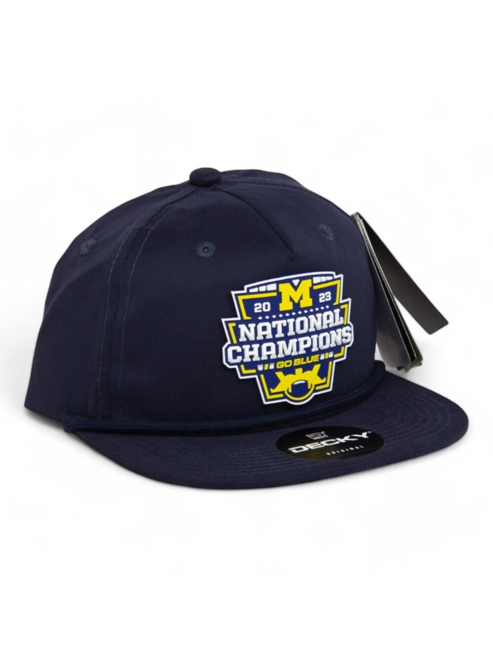 Michigan College Football Playoff 2023 National Champions Rope Hat- Navy